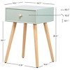 Nordlys 1-Drawer Wood and Natural Rattan Nightstand Exotic Boho Bedroom - 4 of 4