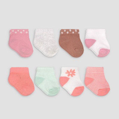 Image of Carter's Just One You® 8pk Baby Girls' Ankle G Floral Socks - 3-12M