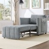 NicBex Convertible Sofa Bed Sleeper Chair with 5-Position Adjustable Backrest & Storage,Upholstered Small Couch for Living Room,Bedroom - 2 of 4