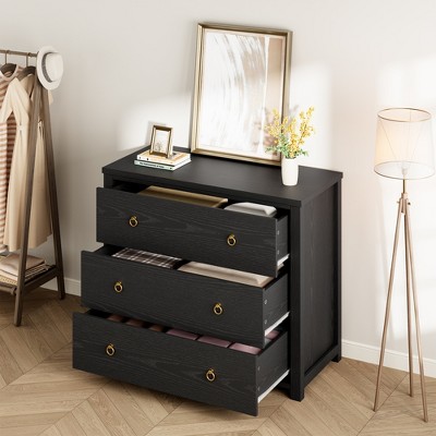 4-Drawer Dresser for Bedroom, White Modern Tall Chest of Drawers - Storage Dresser with Anti-Tip Design