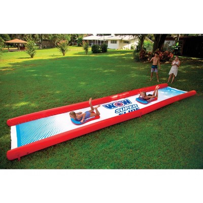 WOW Watersports 20-2212 Super Slide, Backyard Water Slide, Inflatable Slip and Slide for Kids and Adults with Built In Sprinklers and Mega Sleds