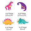 Big Dot of Happiness Roar Dinosaur Girl - DIY Shaped Dino Mite T-Rex Baby Shower or Birthday Party Cut-Outs - 24 Count - 2 of 4