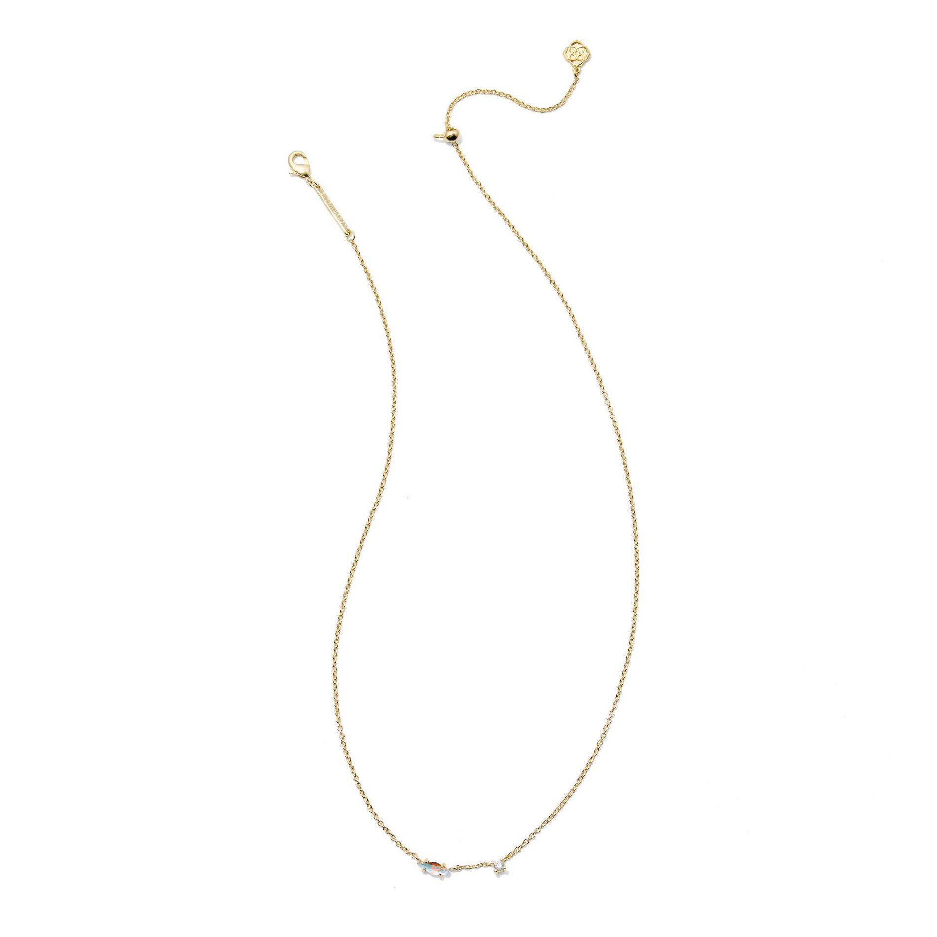 Kendra Scott Meridith Small Pendant Necklace - Gold/Dichroic