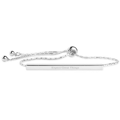 SHINE by Sterling Forever Inspirational Bar Slider Bracelet
