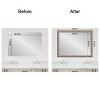 Amanti Art Mirror Makeover Bathroom Mirror Frame Border Kit  - Fully Assembled Peel and Stick Frame - Mirror NOT Included - Lyla Ornate Silver Trim - 4 of 4