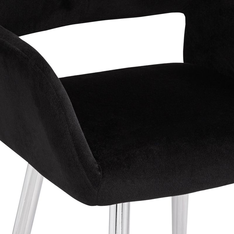 55 Downing Street Martin Black Fabric Modern Dining Chair, 5 of 10