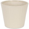 Cheung's Currula Tapered Vertical Dotted Pattern Ceramic Pot - Large - Off White - 2 of 3