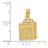 Black Bow Jewelry 14k Yellow Gold Born to Shop Tote Bag Pendant - 4 of 4