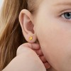 Girls' Tiny CZ Heart Screw Back 14k Gold Earrings - In Season Jewelry - 3 of 4