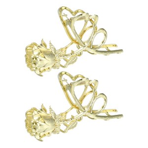 Unique Bargains Women's Metal Hair Claws 4.69"x2.44"x1.02" 2 Pcs - 1 of 4