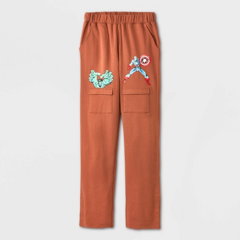 Boys' Marvel Avengers Adaptive Jogger Pants - Burnt Orange S : Target