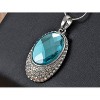 Anna-Kaci Women's Zigzag Blue Crystal Pendant Necklace, Modern Design with Adjustable Chain, Perfect for Casual and Formal Wear - Zigzag - 3 of 4