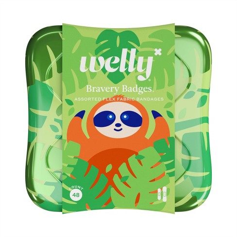 Welly Kid's Flex Fabric Bandages - Sloths - 48ct : Target