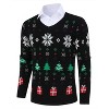 WhizMax Men's V-Neck Christmas Jacquard Pullover Sweater - 2 of 4