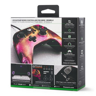 PowerA Advantage Wired Controller for Xbox Series X|S/Xbox One - Sparkle