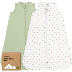 2-Pack Snooze Baby Sleep Sacks, Organic Cotton Wearable Blanket, Soft  Toddler Sleeping Bag, Smooth Zipper - 1 of 4