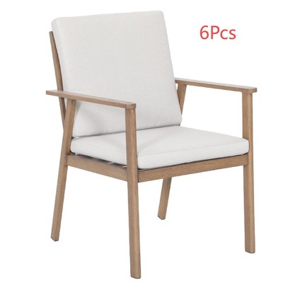 Cesicia 23.2 L x 25.6 W x 33 H 6 Pieces brown Dining Chair With immaculate lines and precise angles for Dinning rooms