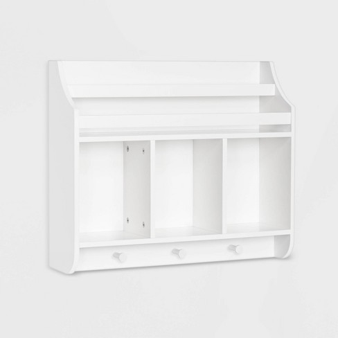 Book Nook Kids Wall Shelf With Cubbies And Book Rack Riverridge