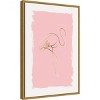 16" x 23" Graceful Bird I by Eva Watts Framed Canvas Wall Art - Amanti Art: Minimalist Flamingo Decor - 2 of 4