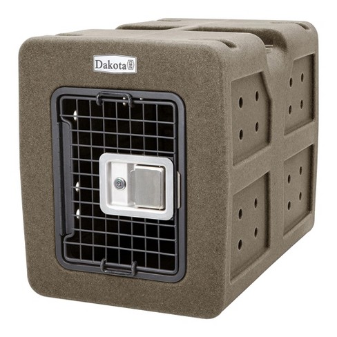 Dog house with outlet door lock