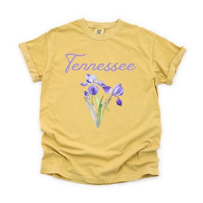 Simply Sage Market Women's Tennessee Flower Colorful Short Sleeve Garment Dyed Tee