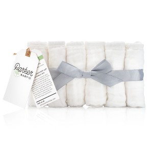 Parker Baby Co. White Cotton Washcloths - 6 Pack - 1 of 4