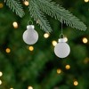Northlight 2-Finish Mini Christmas Glass Ball Ornaments - 1" (25mm) - White - 24pc - 3 of 4
