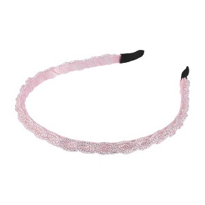 Unique Bargains Women's Beaded Hair Hoop Headband Accessories Hairband 0.43 Inch Wide 1 Pc - 1 of 4