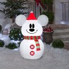 Disney Christmas Airblown Inflatable Mickey Mouse Snowman, 3.5 ft Tall, White - 2 of 4