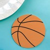 Big Dot of Happiness 25 Ct Basketball Drink Coasters, 4-Inch Disposable Round Paper Coasters for Birthday Party, Cocktail Table Decor for Bar Drinks - 2 of 4