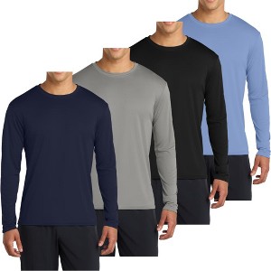 Mafoose 4-Pack Long Sleeve Quick-Dry Moisture Wicking Sun Protection T-shirts - 1 of 4