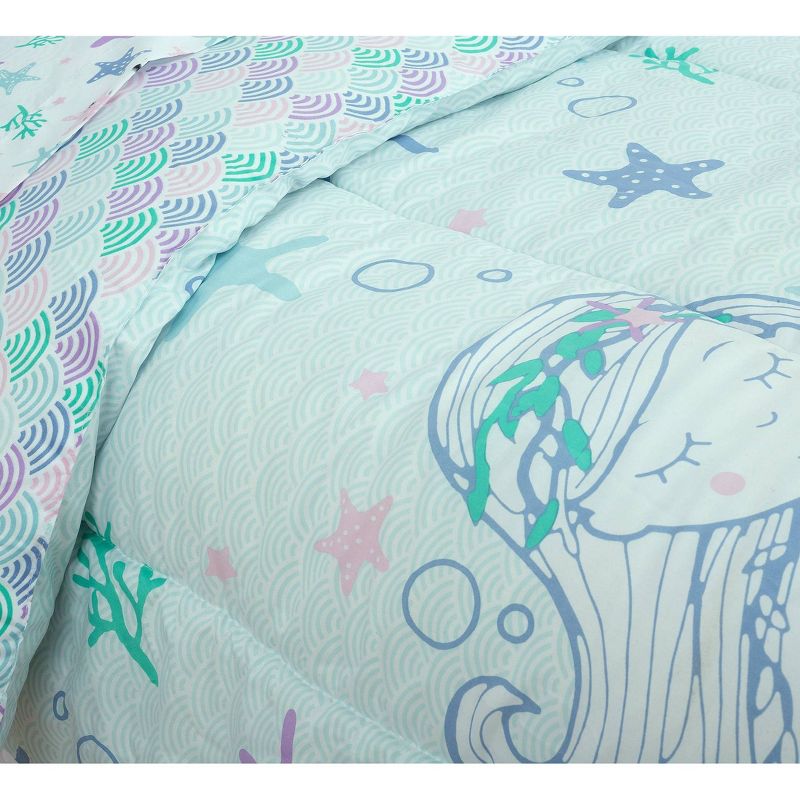 5pc Twin Mystical Mermaid Kids&#39; Bed in a Bag Blue - Kidz Mix, 3 of 7
