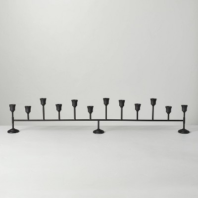 Oversized Metal Taper Candelabra Textured Black - Hearth & Hand™ with Magnolia