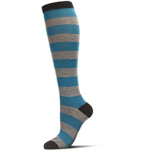 Memoi Women's Soft Shaded Stripes Cashmere Blend Knee High Socks - 1 of 2
