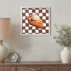 Brown Check Pumpkin Pie 16 x 16 Framed Print - 4 of 4