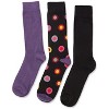 Memoi Circle Fill Men's Cotton Blend Crew Sock 3 Pack - 3 of 4