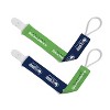 BabyFanatic Officially Licensed Unisex Pacifier Clip 2-Pack - NFL Seattle Seahawks - Officially Licensed Baby Apparel - 2 of 4