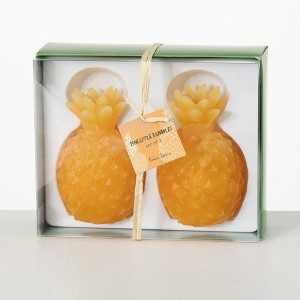 5"H Vance Kitira Yellow Pineapple Candle - Set of 2, Yellow - 1 of 4