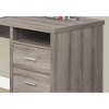 Monarch Specialties 78.75" Reversible Home Office L-Shape Computer Desk in Dark Taupe - 2 of 4