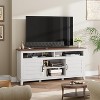 Modern TV Stand for 65 Inch, TV Semi-Open Double Door Cabinet with Adjustable Shelves, Entertainment Center with 8 Storage Compartments for Home - 3 of 4