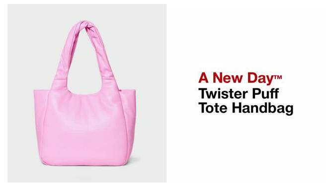 Twister Puff Tote Handbag - A New Day™ , 2 of 11, play video