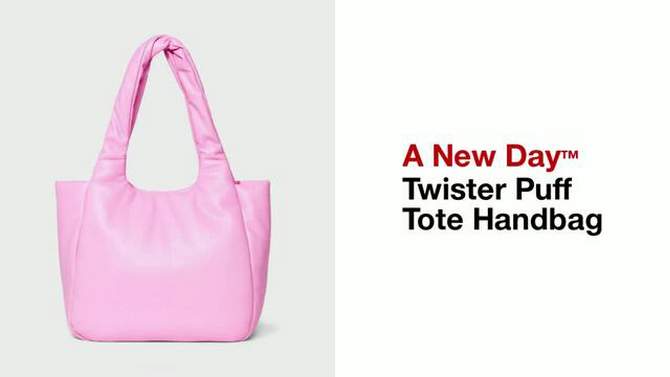 Twister Puff Tote Handbag - A New Day™ , 2 of 11, play video