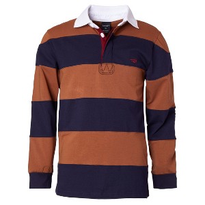 Sportoli Boys Cotton Striped Long Sleeve Polo Rugby Shirt - 1 of 3