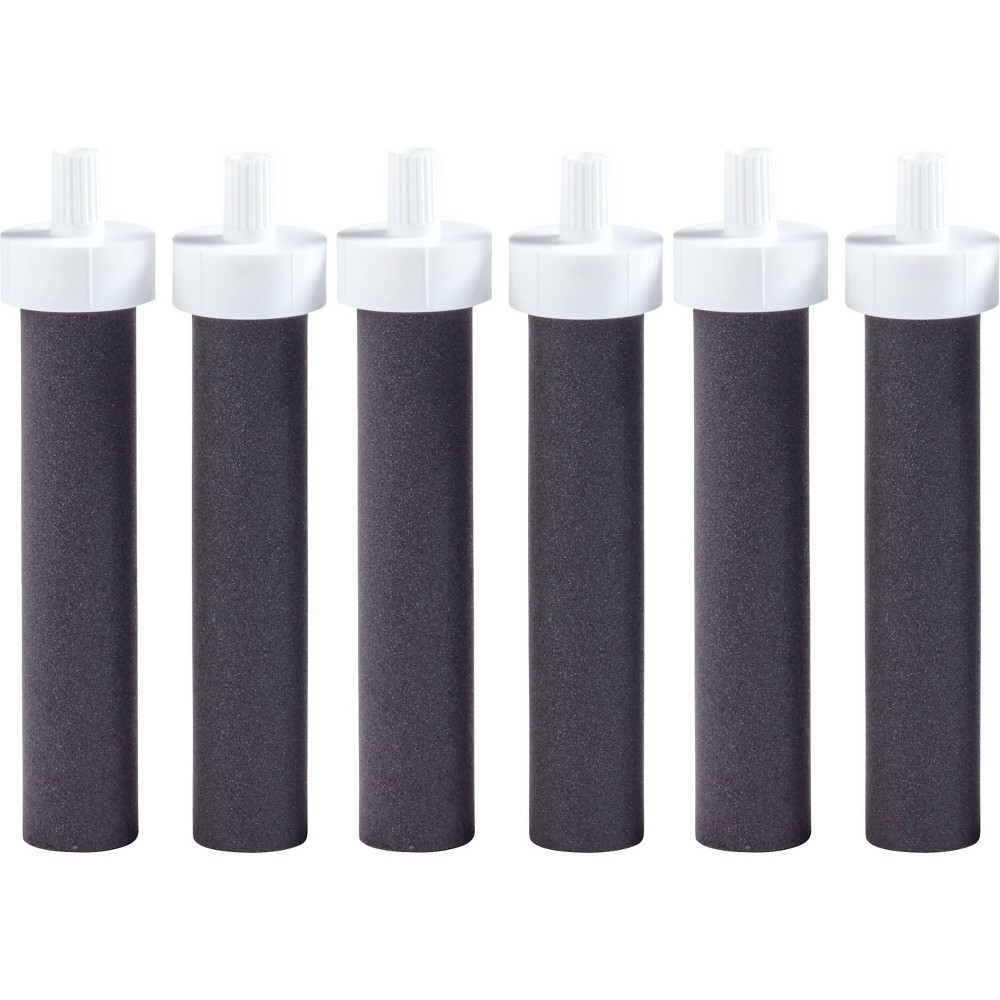 Brita Bottle 6ct Replacement Filters: BPA-Free, Reduces Odors, Compatible with Brita Pitchers & Dispensers, Black