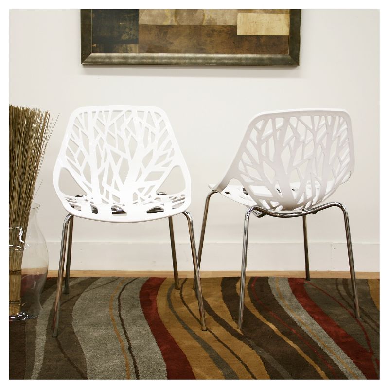 Birch Sapling Plastic Modern Dining Chair (Set Of 2) - Baxton Studio, 4 of 5