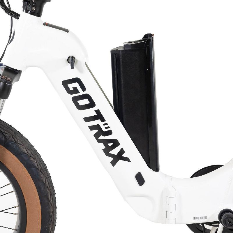 GOTRAX Adult F5 20&#34; Step Through Electric Folding Bike - White, 4 of 9