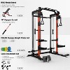 ER KANG Power Cage, 2000LB Squat Rack, Dual Pulley Cable Crossover System, Multi-function Free Weight Home Gym Workout Machine with Attachments - 2 of 4