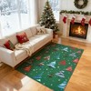 Christmas Area Rug, Washable Non Slip Holiday Carpet with Xmas Tree Pattern, Low Pile Accent Rug for Living Room Bedroom - 3 of 4