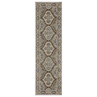 Oriental Weavers Ellington ELL03 Rust/ Blue Indoor Area Rug - 2'3" x 7'6"