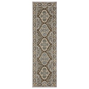 Oriental Weavers Ellington ELL03 Rust/ Blue Indoor Area Rug - 2'3" x 7'6" - 1 of 4